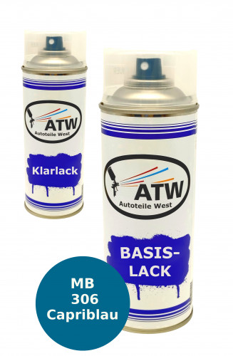 Autolack für Mercedes Benz 306 Capriblau +400ml Klarlack Set